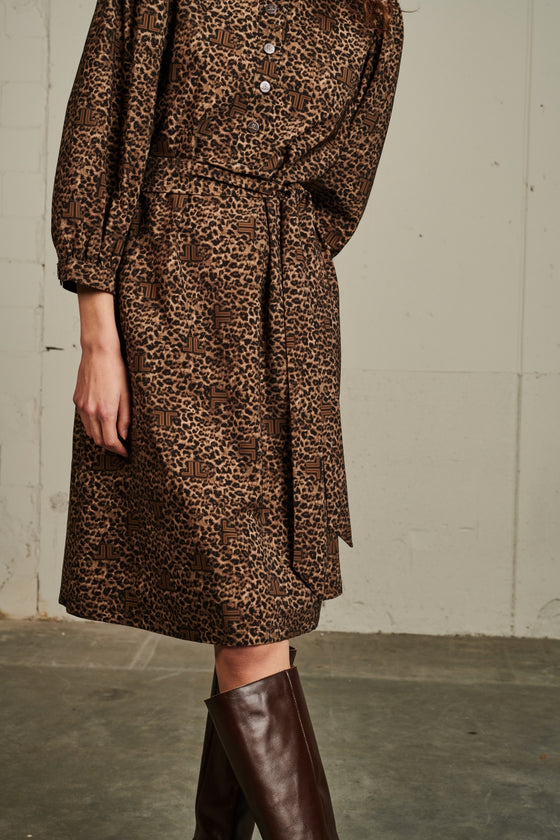 Dress Kira | Animal brown
