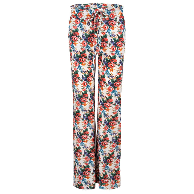 Izzy Pants Flower | White/Red