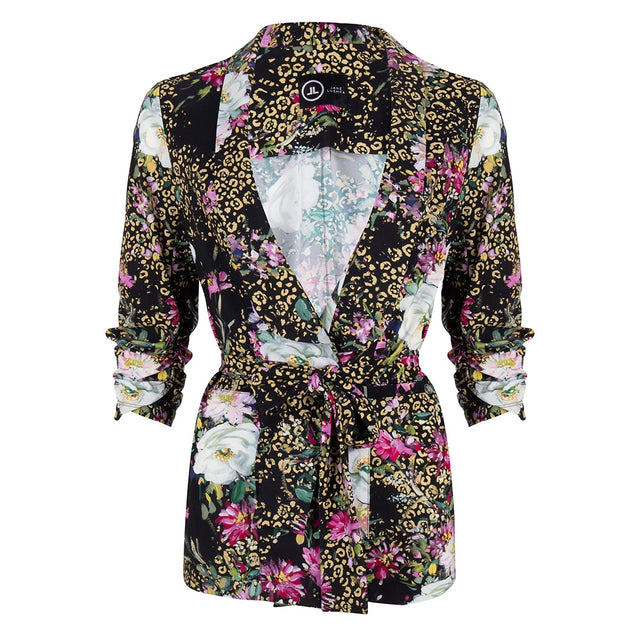 Serena Blazer Leopard and Rose | Black