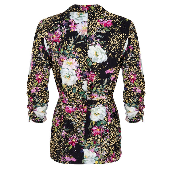 Serena Blazer Leopard and Rose | Black