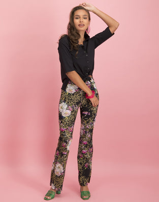 Chloe Cropped Blouse | Black