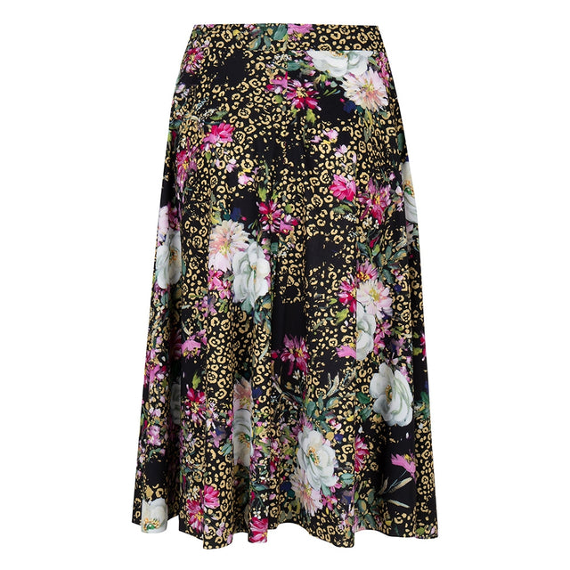 Maddy Skirt Leopard and Rose | Black