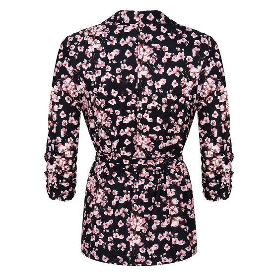 Serena Blazer Black and Bloom | Black