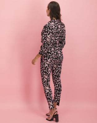 Serena Blazer Black and Bloom | Black