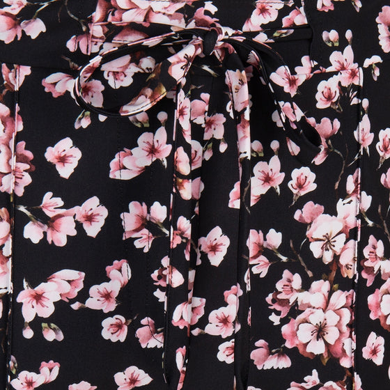 Vera Bow Pants Black and Bloom | Black