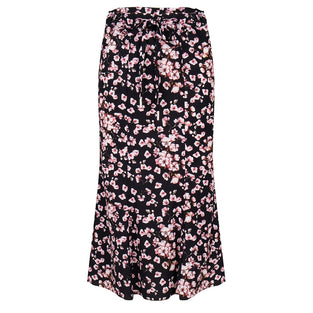 Joanie Flared Skirt Black and Bloom | Black