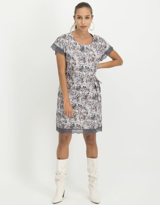 Linda Lace Dress Pink Snake | Barry Pink