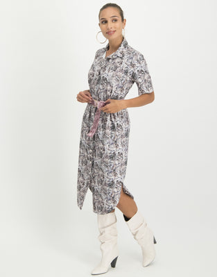 Melania Dress Pink Snake | Barry Pink