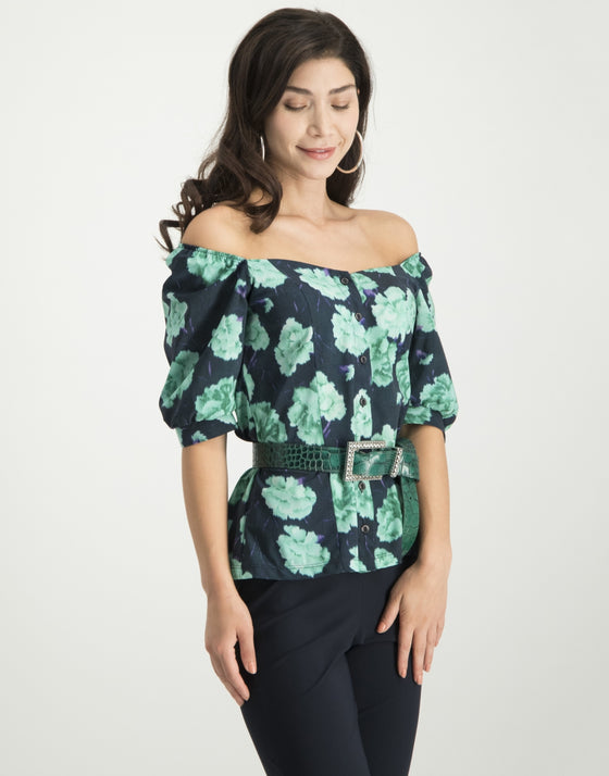 Wendy Top Blue Bloom | Blue