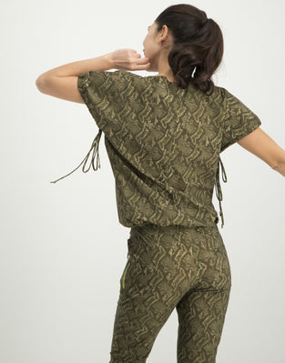 Lynn Snake Top | Army