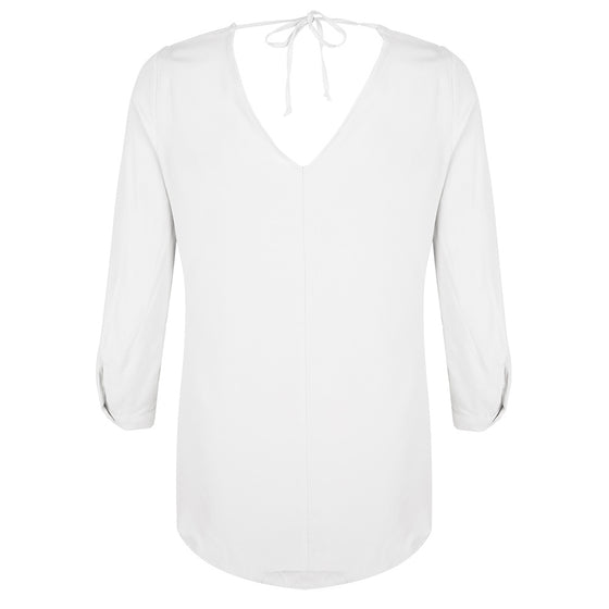 Evie Tie Top | White