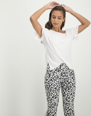 Irina Ruffle Top | White