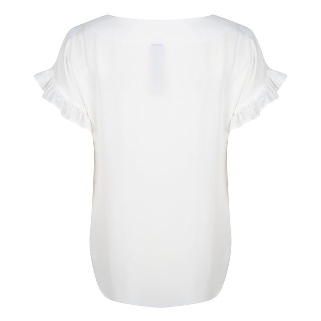 Irina Ruffle Top | White