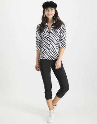 Debbie Shirt Black and White | White/Black