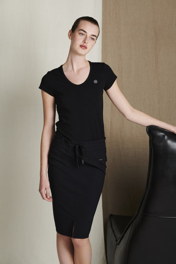 T shirt V Neck easy wear | Black